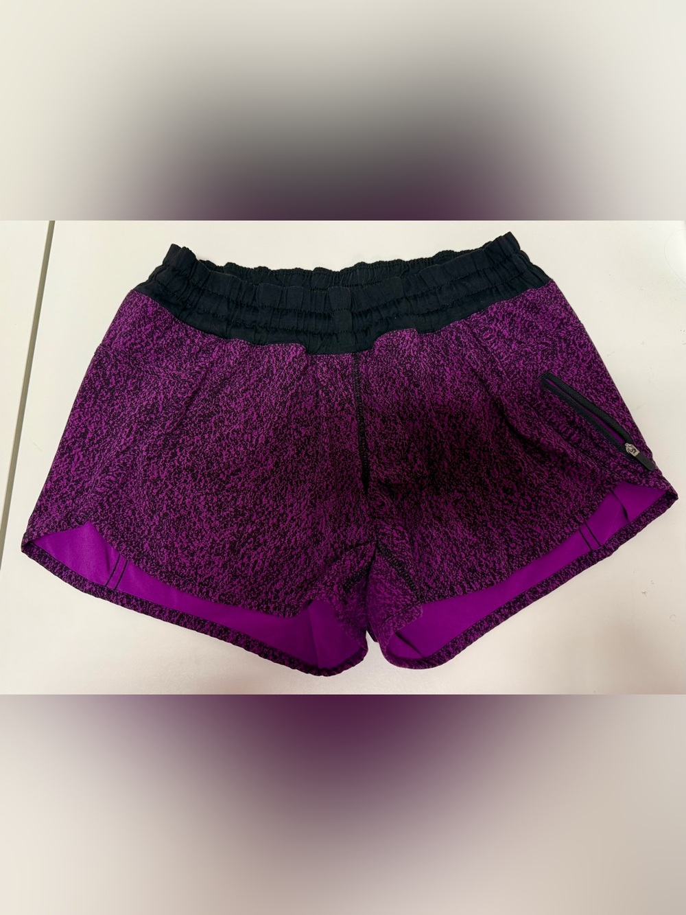 lululemon athletica Purple and Black Running Shorts